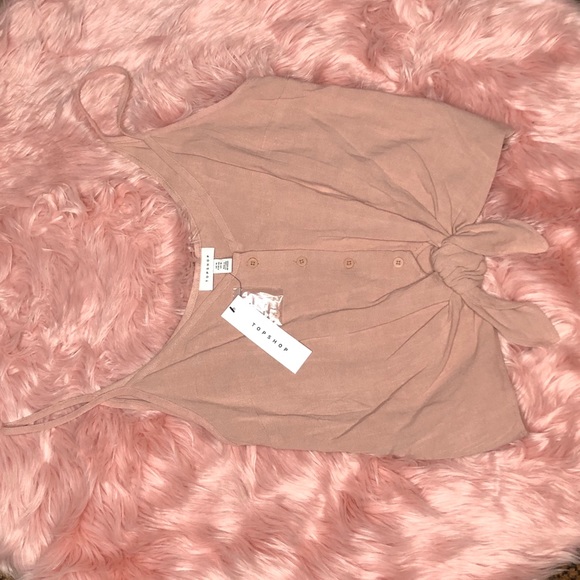 Topshop Tie Front Cami - Picture 4 of 8